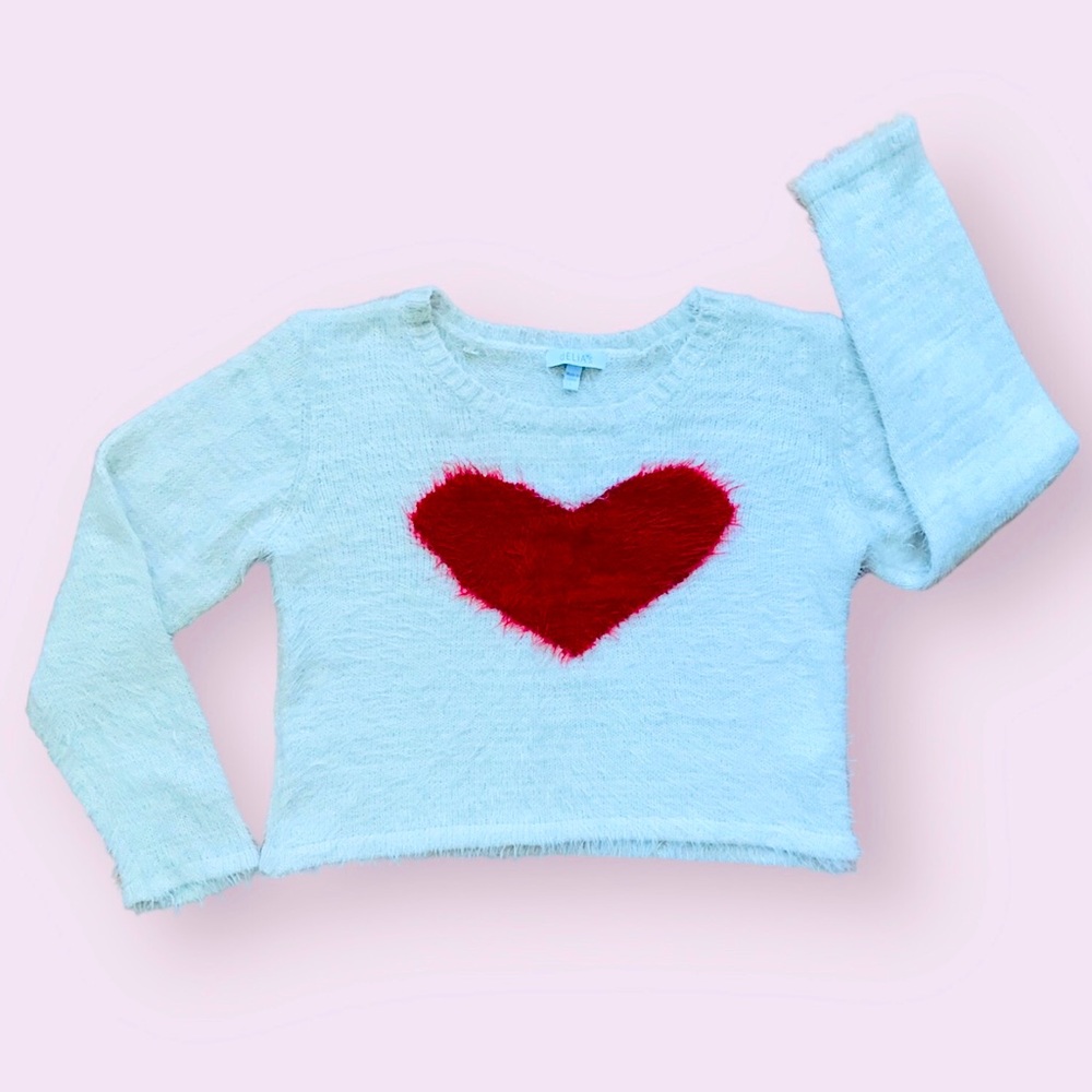 Fuzzy Heart Sweater